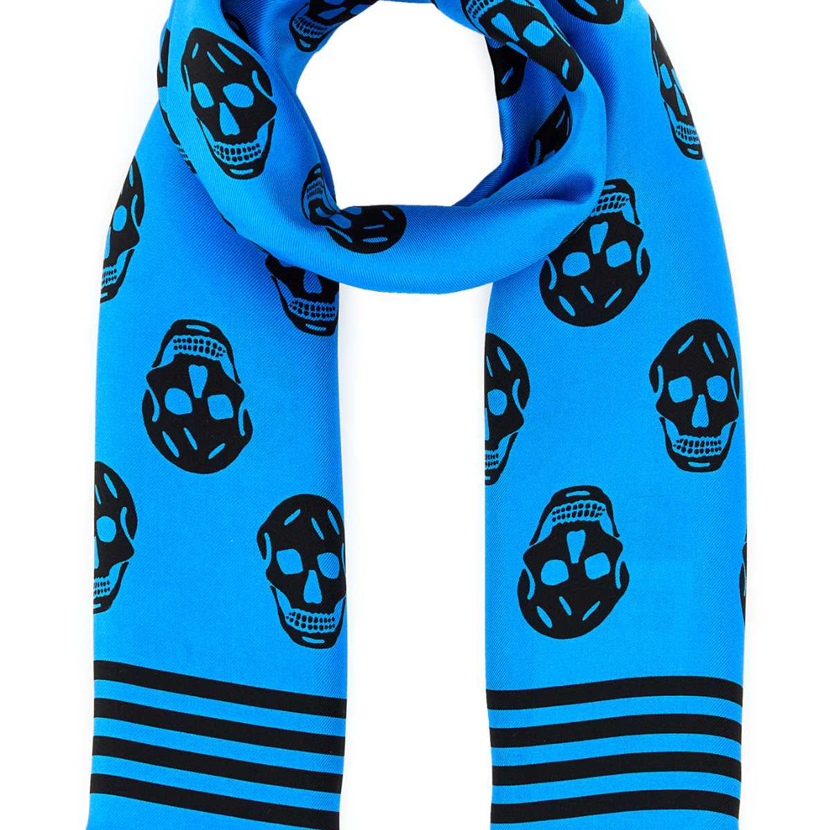 Alexander Mcqueen Men Printed Satin Foulard