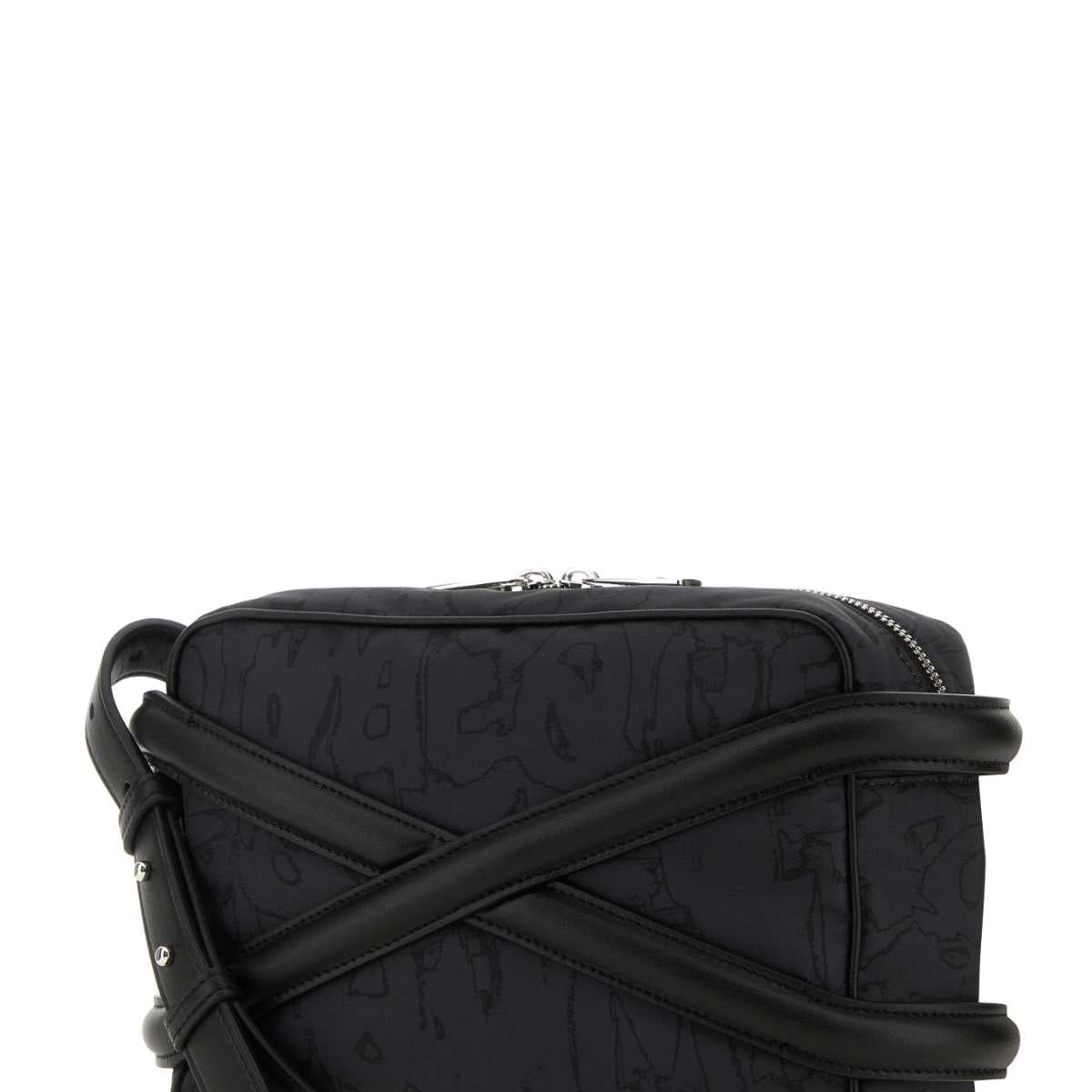 Alexander Mcqueen Men Black Nylon Harness Crossbody Bag