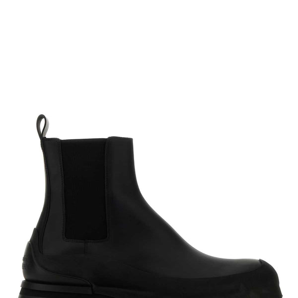 Alexander Mcqueen Men Black Leather Chelsea Wander Ankle Boots