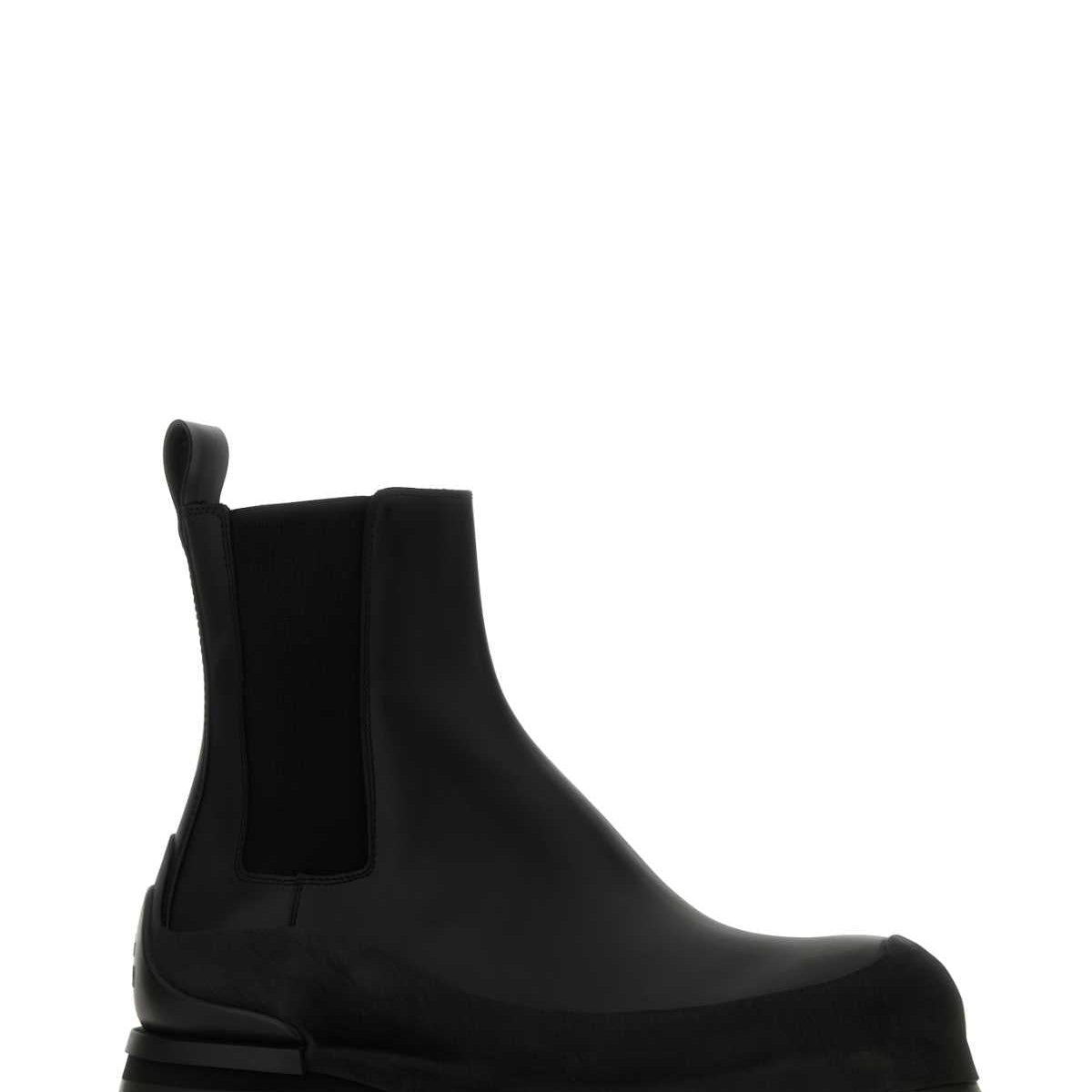Alexander Mcqueen Men Black Leather Chelsea Wander Ankle Boots