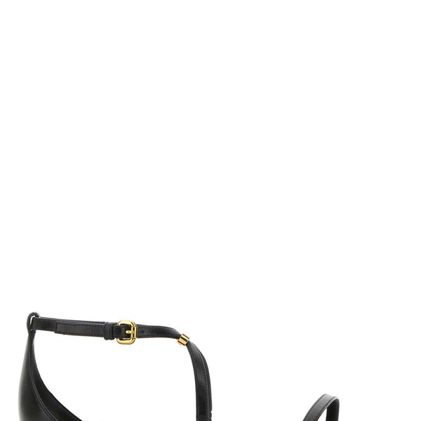 Alexander Mcqueen Women Black Leather Sandals