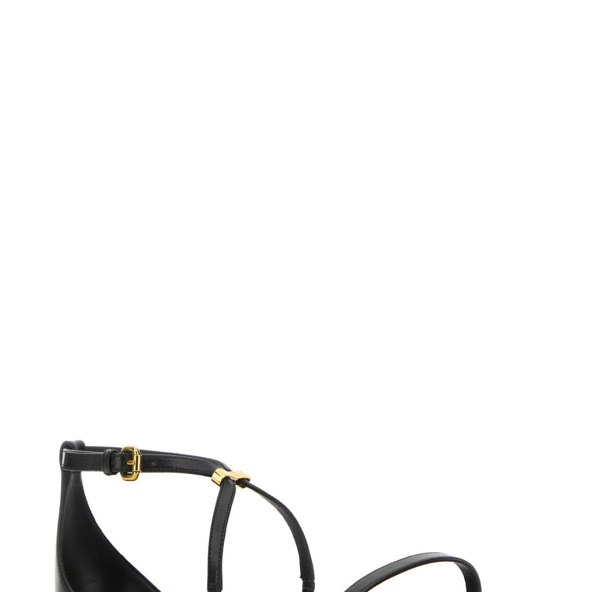 Alexander Mcqueen Women Black Leather Sandals