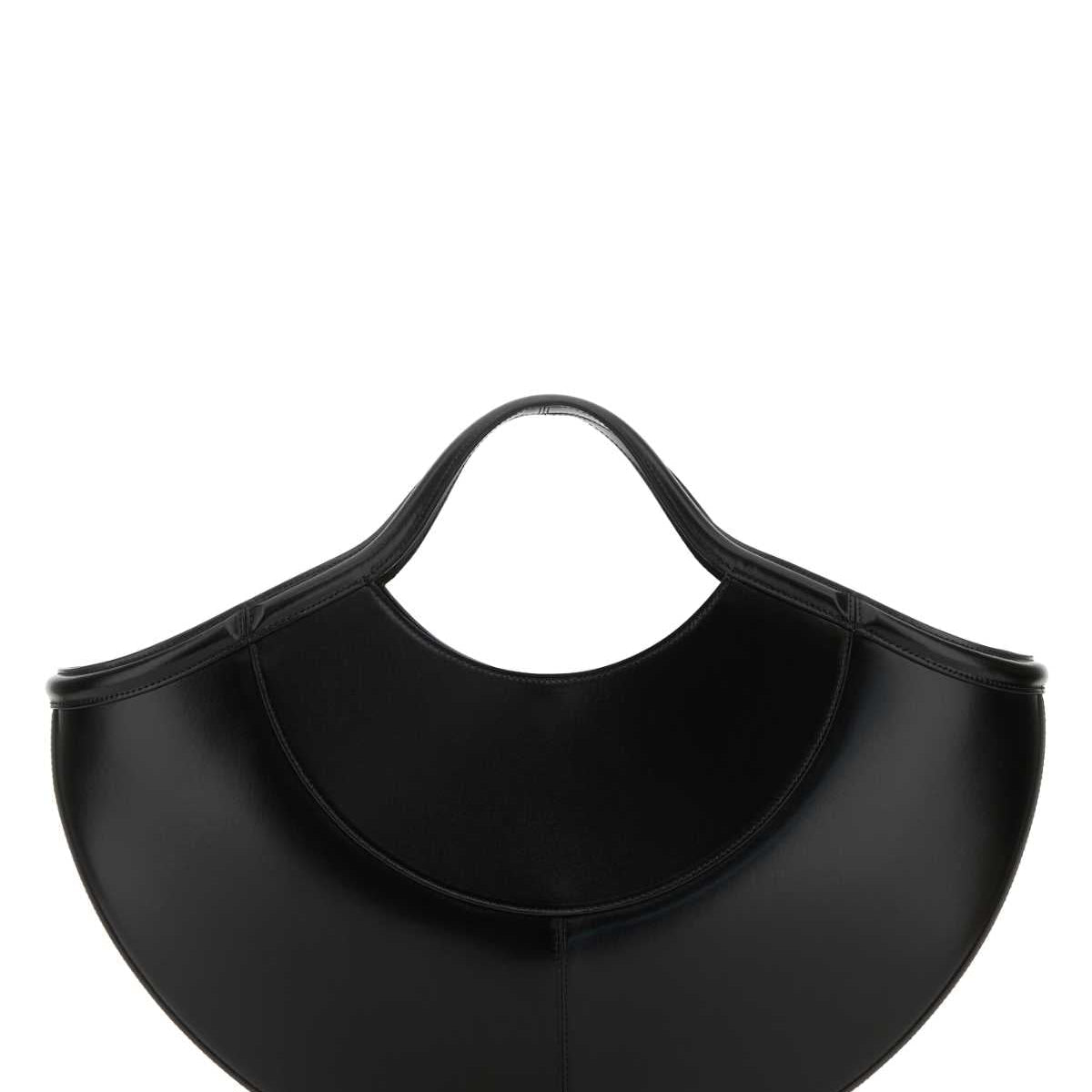 Alexander Mcqueen Women Black Leather The Cove Shopping Bag