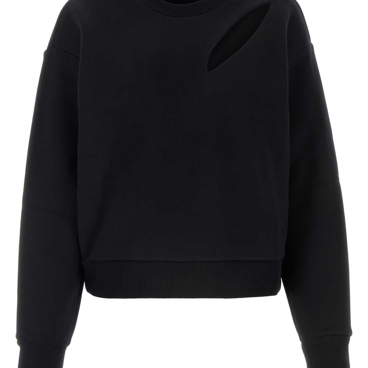 Alexander Mcqueen Women Black Cotton Sweatshirt