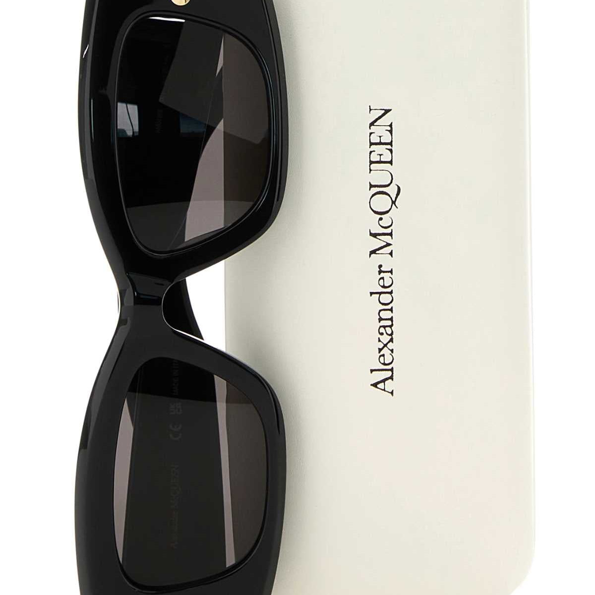 Alexander Mcqueen Women Black Acetate Sunglasses