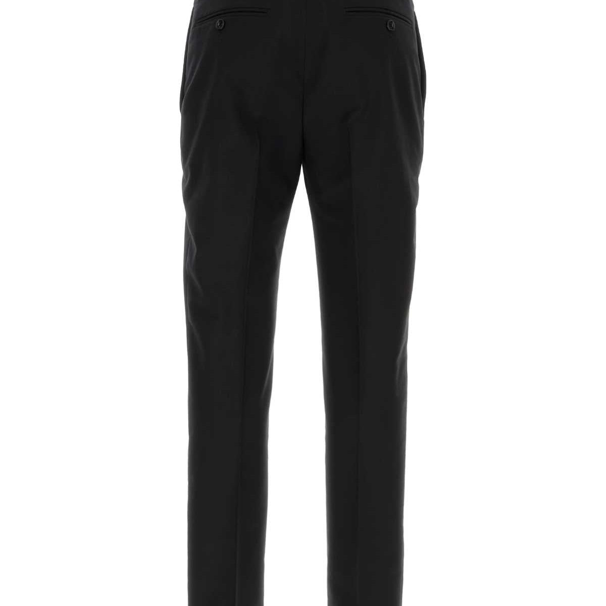 Alexander Mcqueen Men Black Gabardine Pant