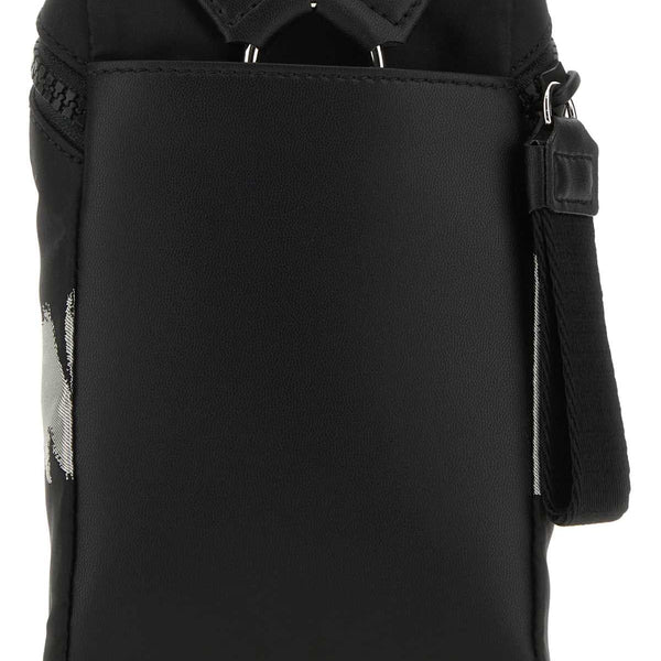 Alexander Mcqueen Men Black Fabric Mcqueen Graffiti Crossbody Bag