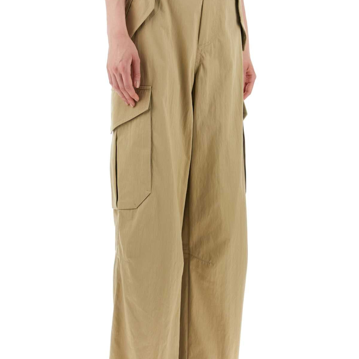 Bottega Veneta Women Cappuccino Cotton Blend Cargo Pant