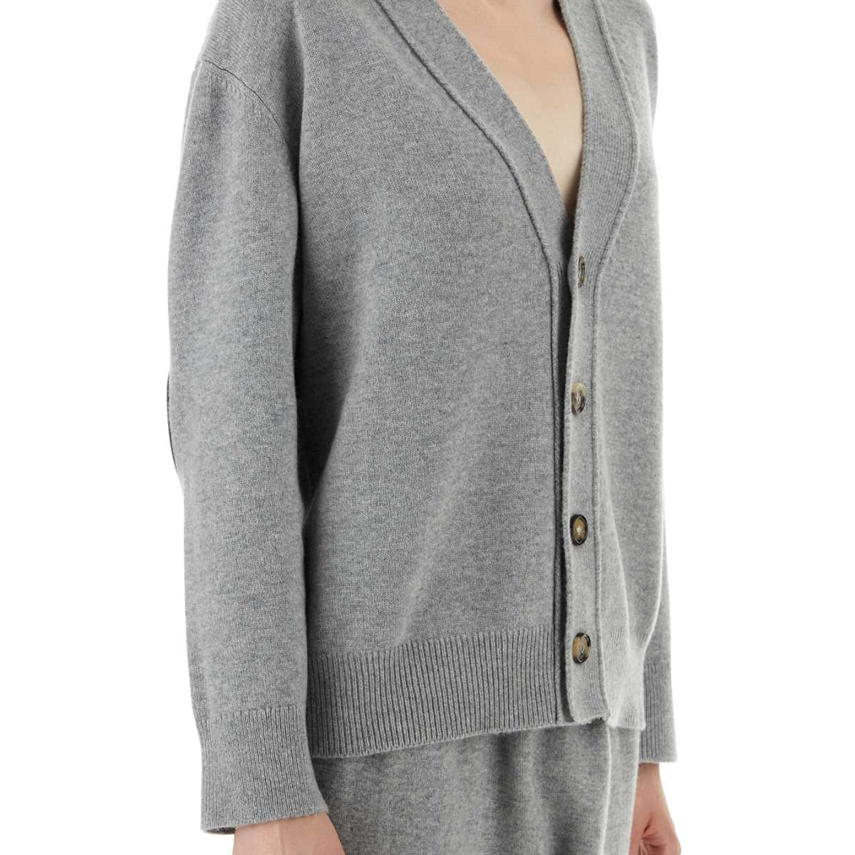 Bottega Veneta Women Grey Stretch Cashmere Blend Cardigan