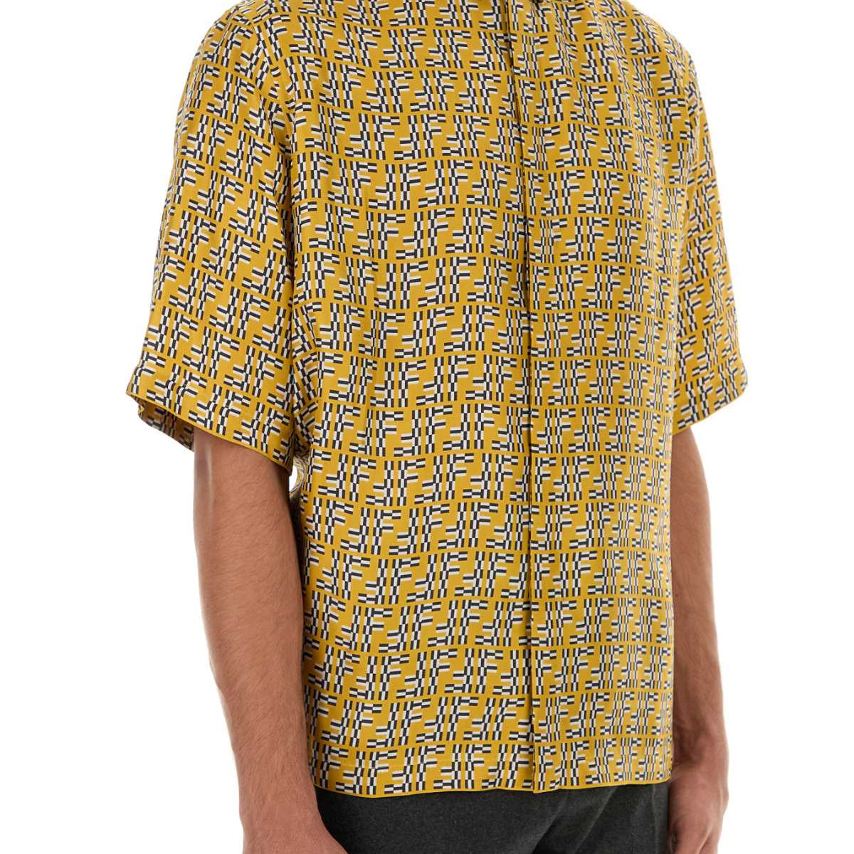 Fendi Men Printed Silk Shirt