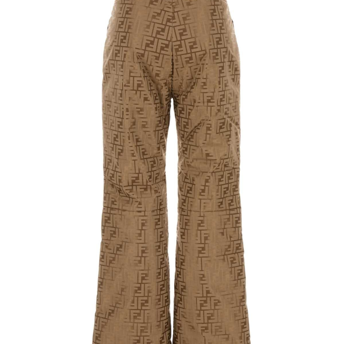 Fendi Women Embroidered Cotton Blend Pant