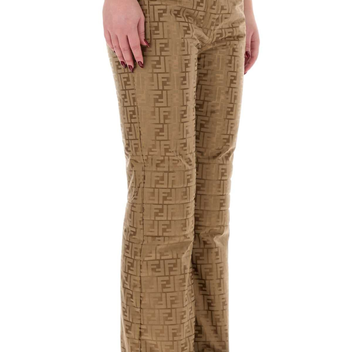 Fendi Women Embroidered Cotton Blend Pant