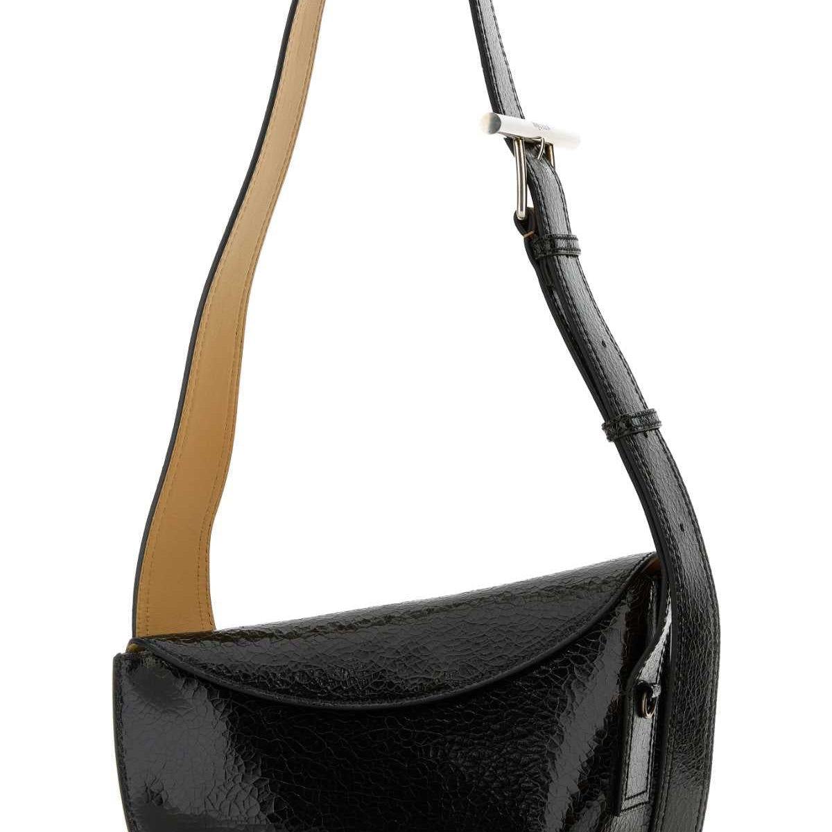 Alexander Mcqueen Men Black Leather Sling Crossbody Bag