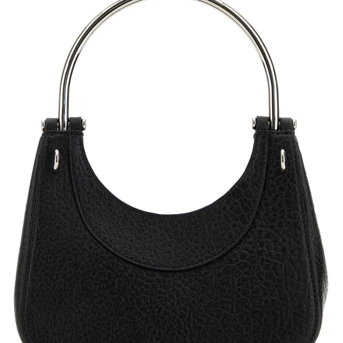 Alexander Mcqueen Women Black Leather Mini Cross-Bar Handbag