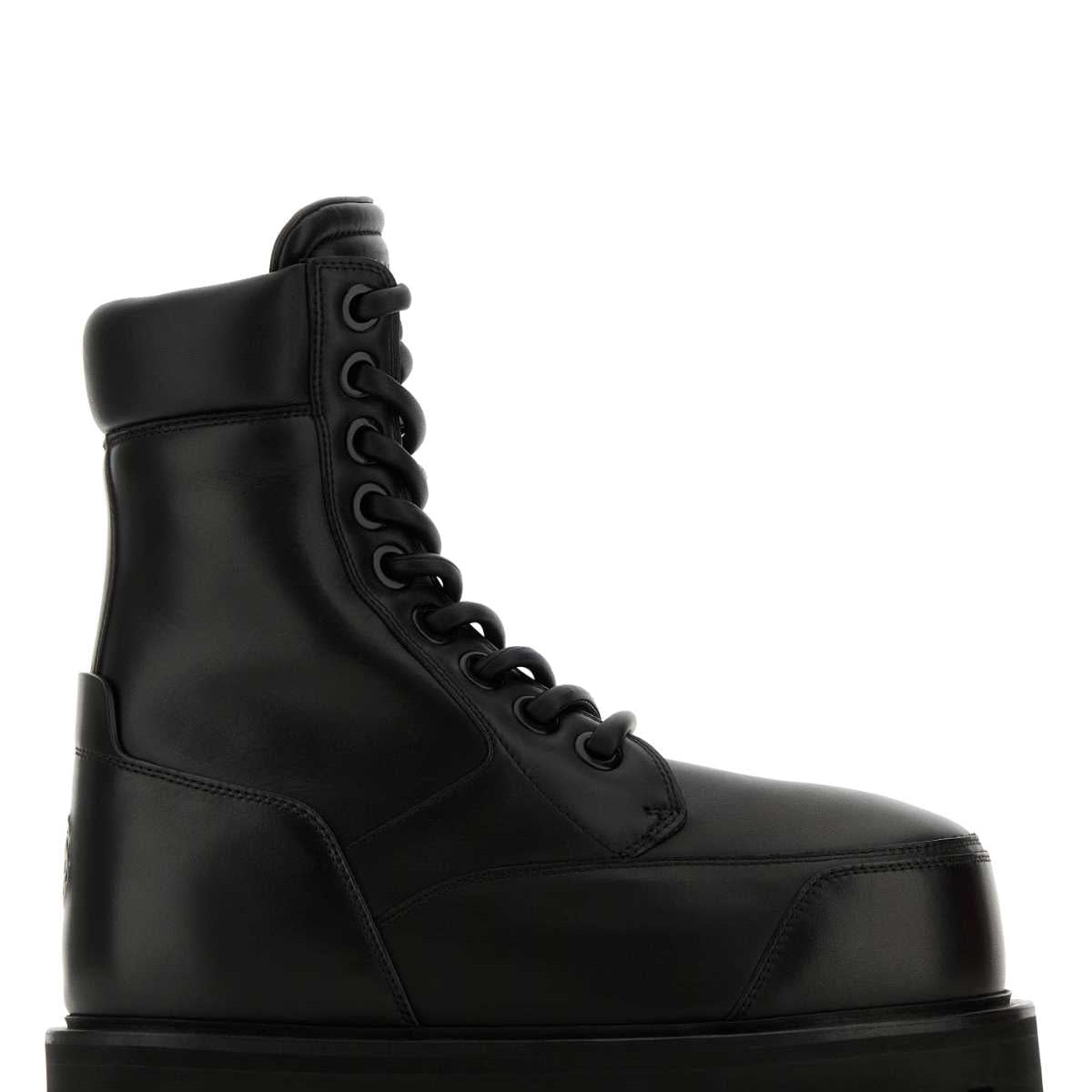 Alexander Mcqueen Women Black Leather Ankle Boots