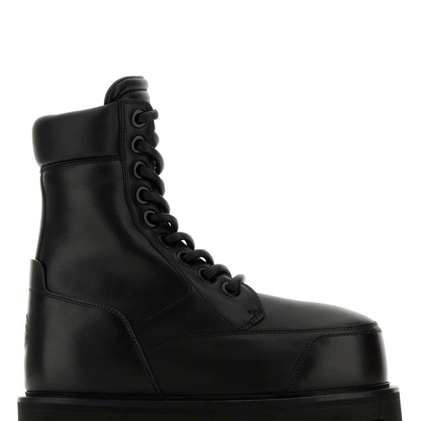Alexander Mcqueen Women Black Leather Ankle Boots