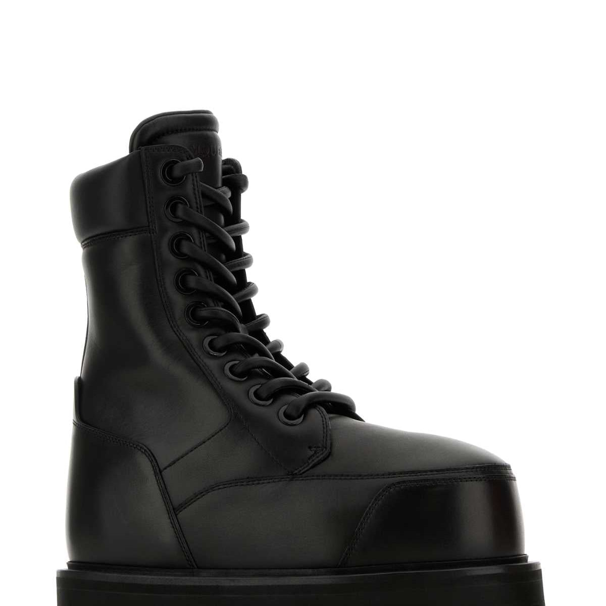 Alexander Mcqueen Women Black Leather Ankle Boots