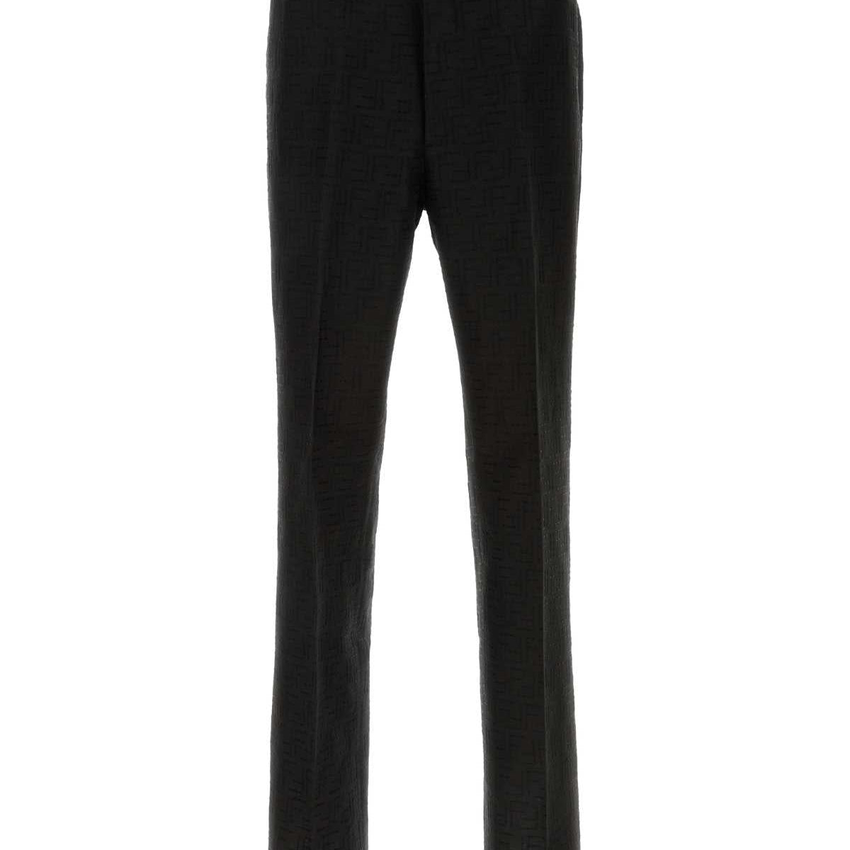 Fendi Men Black Linen Blend Pant