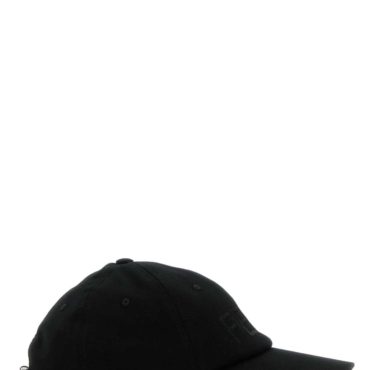 Fendi Men Black Stretch Cotton Baseball Cap