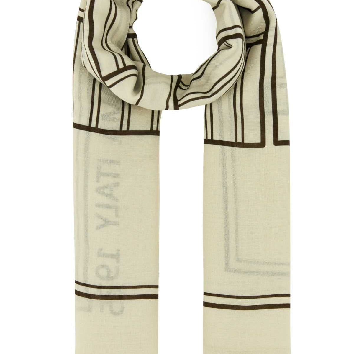 Fendi Men Printed Cotton Blend Foulard