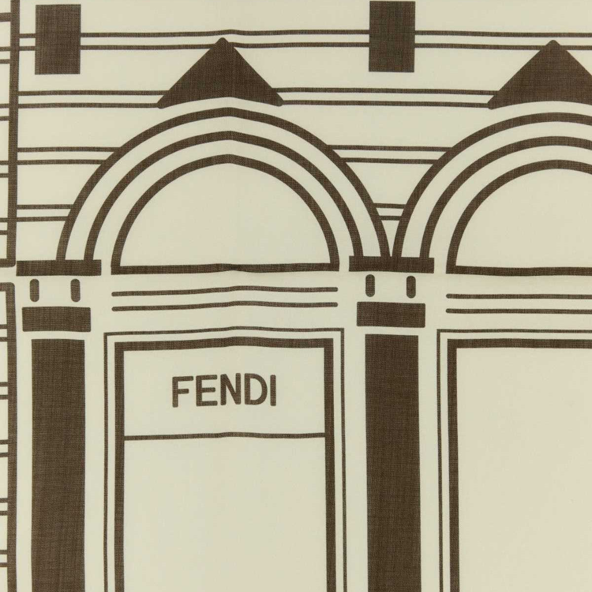 Fendi Men Printed Cotton Blend Foulard