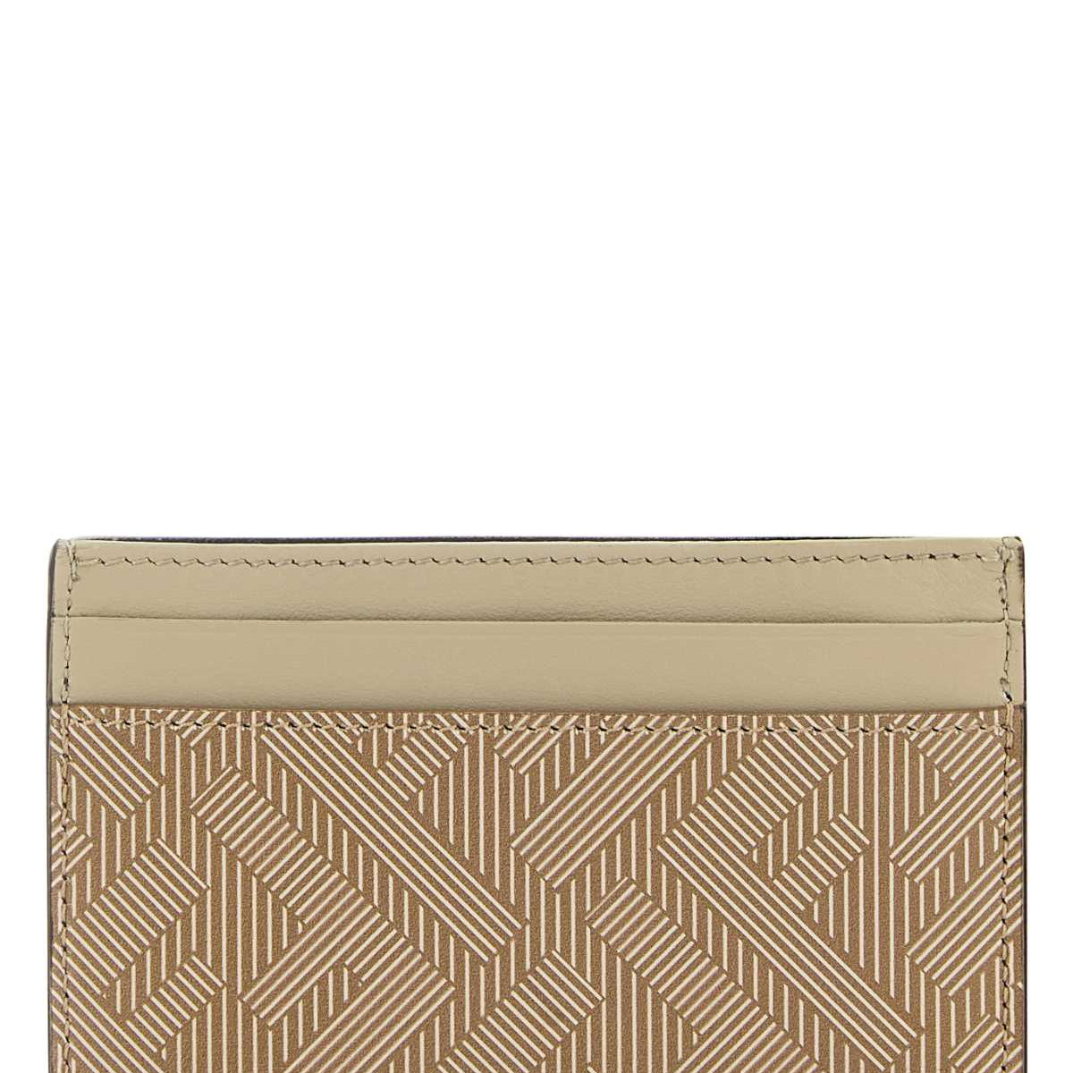 Fendi Men Two-Tone Leather Fendi Shadow Card Holder