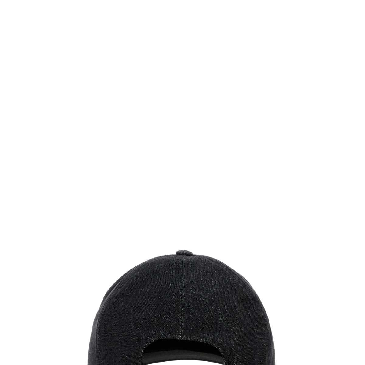 Fendi Men Black Denim Baseball Cap