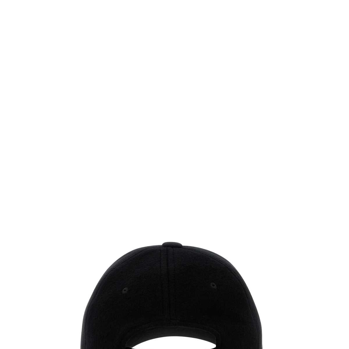 Fendi Men Black Wool Blend Baseball Cap