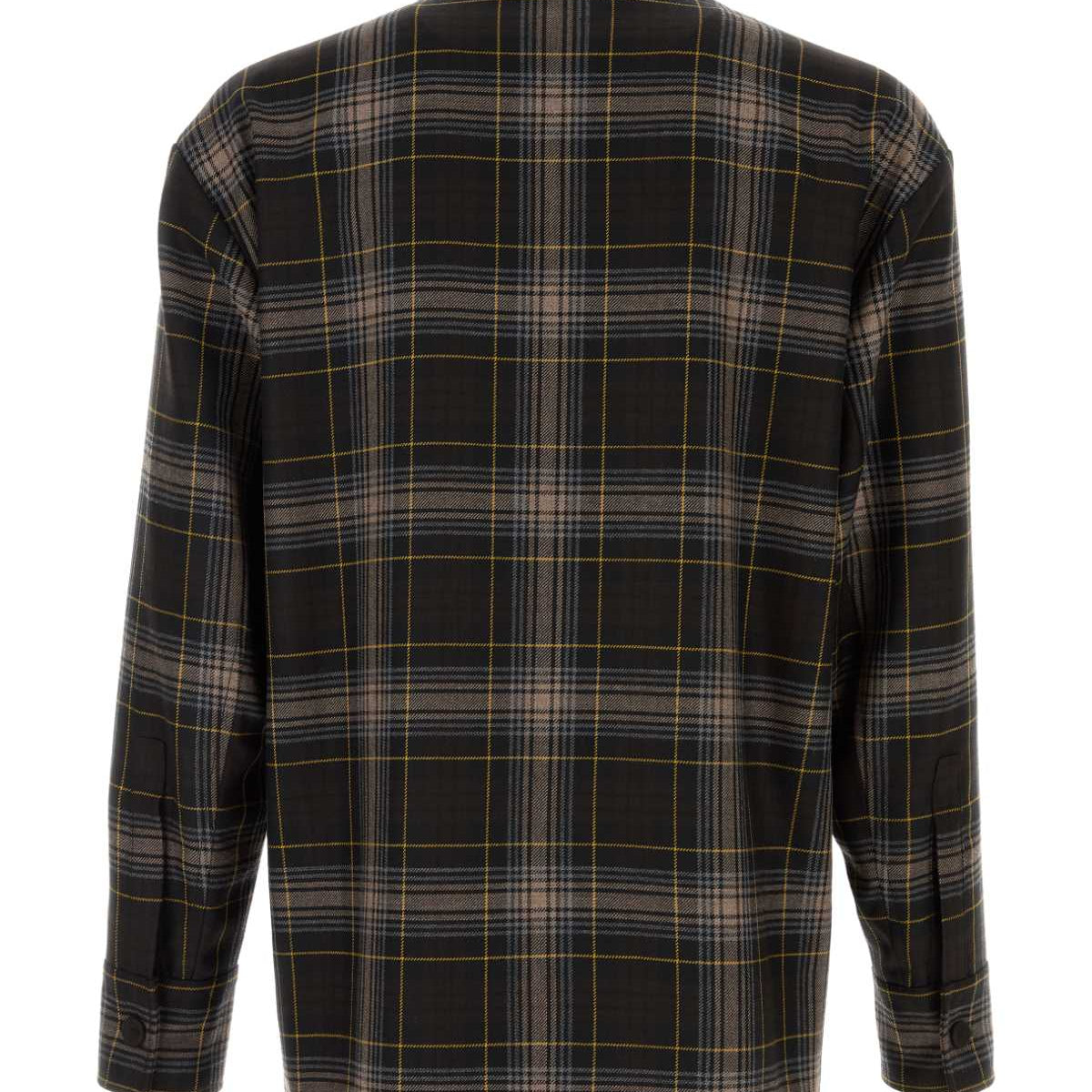 Fendi Men Embroidered Wool Shirt