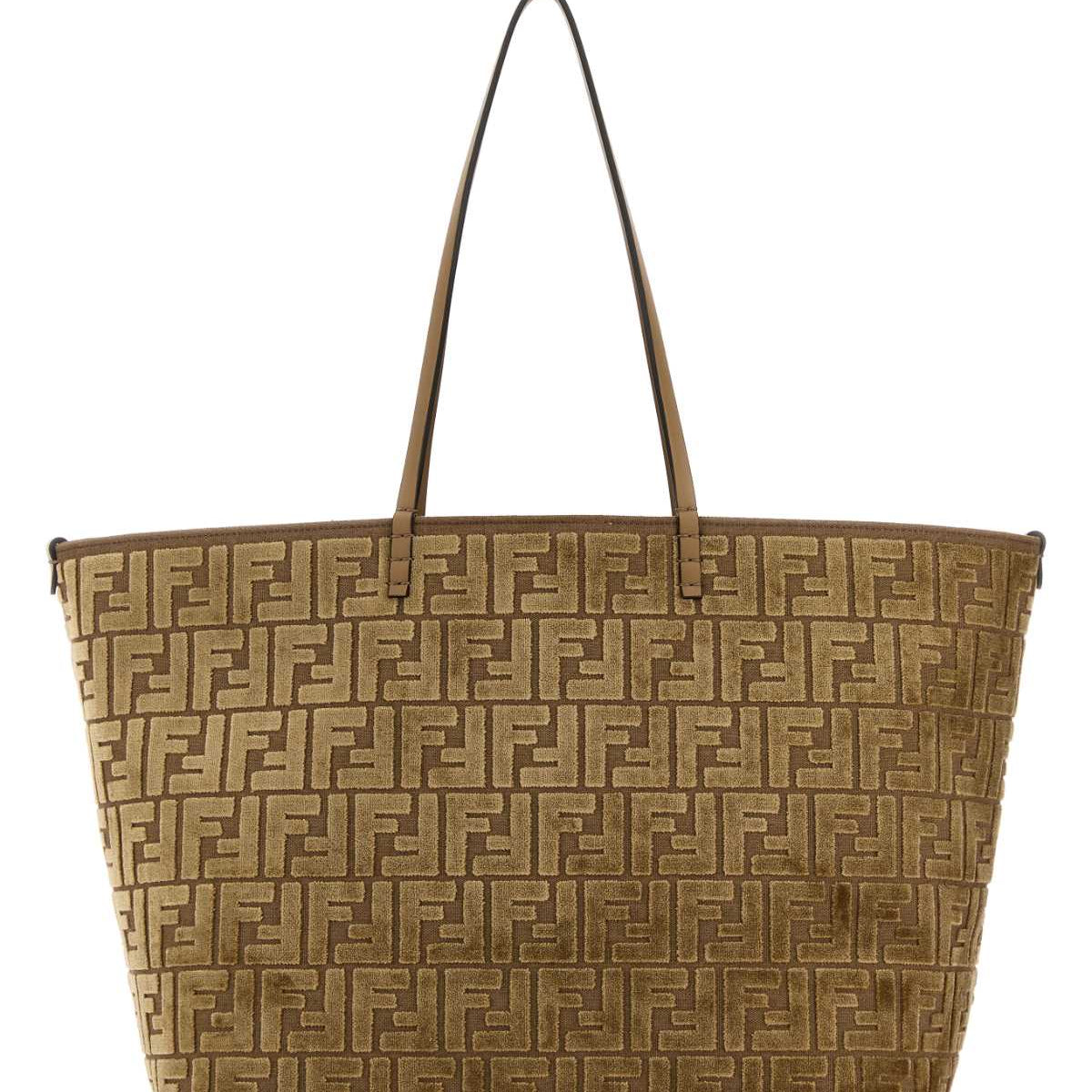 Fendi Women Embroidered Chenille Large Roll Shopping Bag