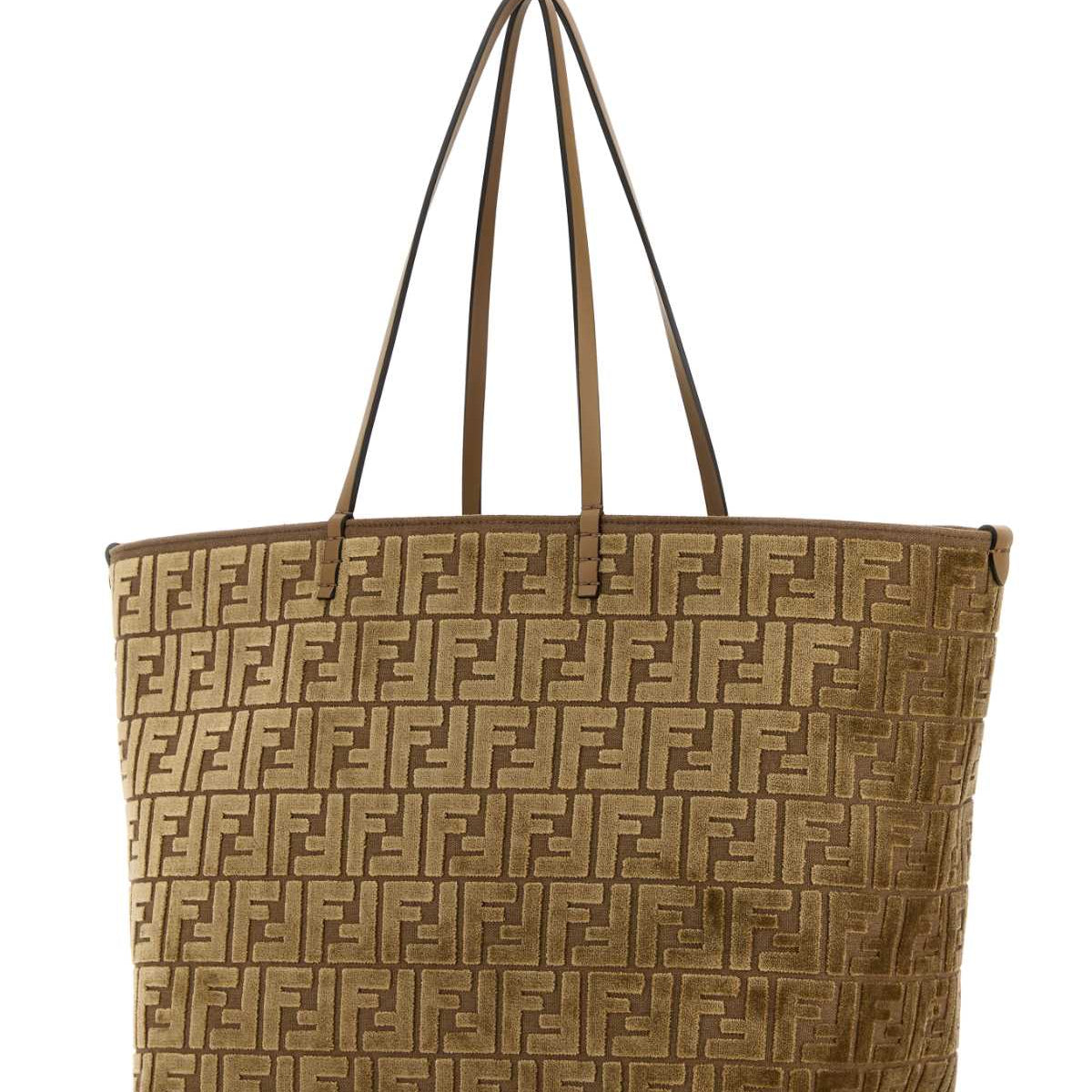 Fendi Women Embroidered Chenille Large Roll Shopping Bag