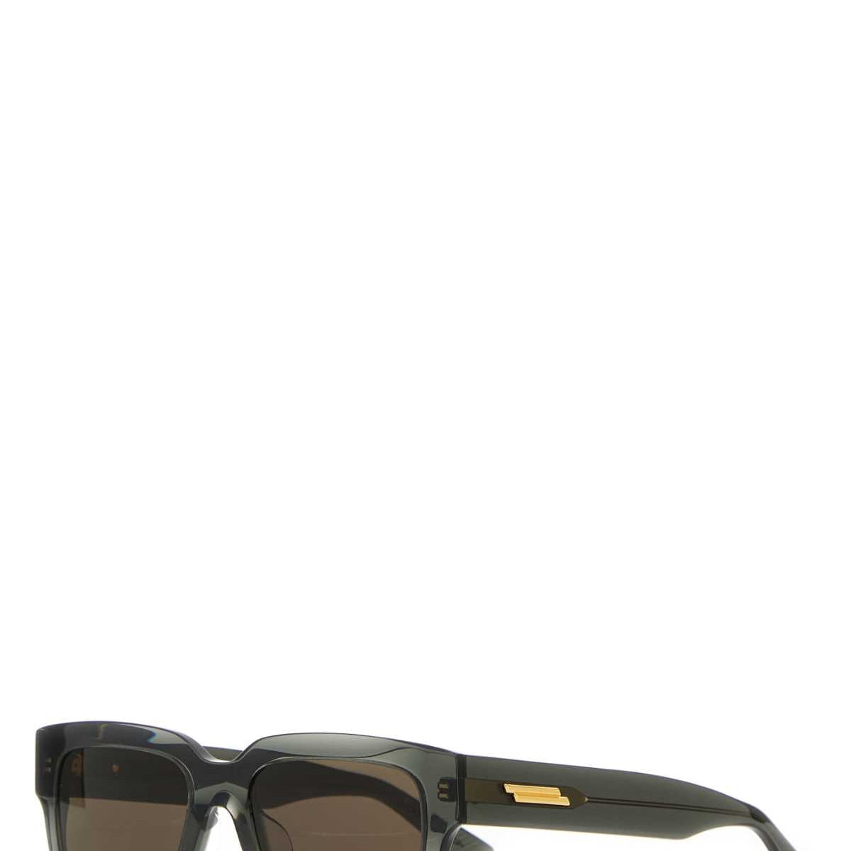 Bottega Veneta Women Dark Green Acetate Ultrathin Sunglasses