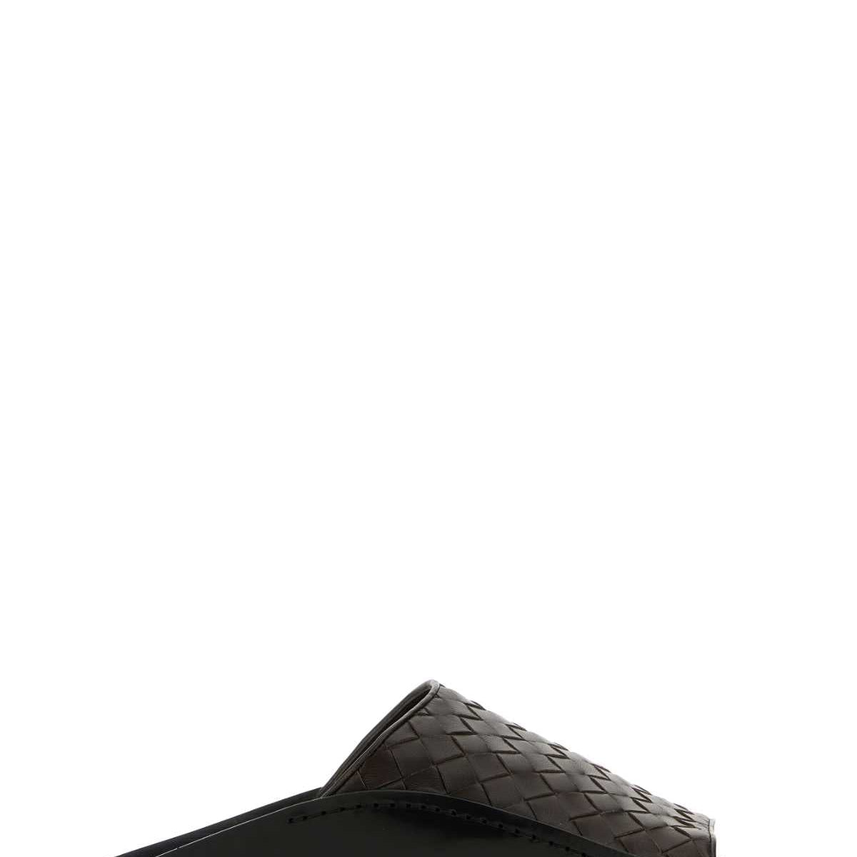 Bottega Veneta Men Brown Leather Wave Slippers