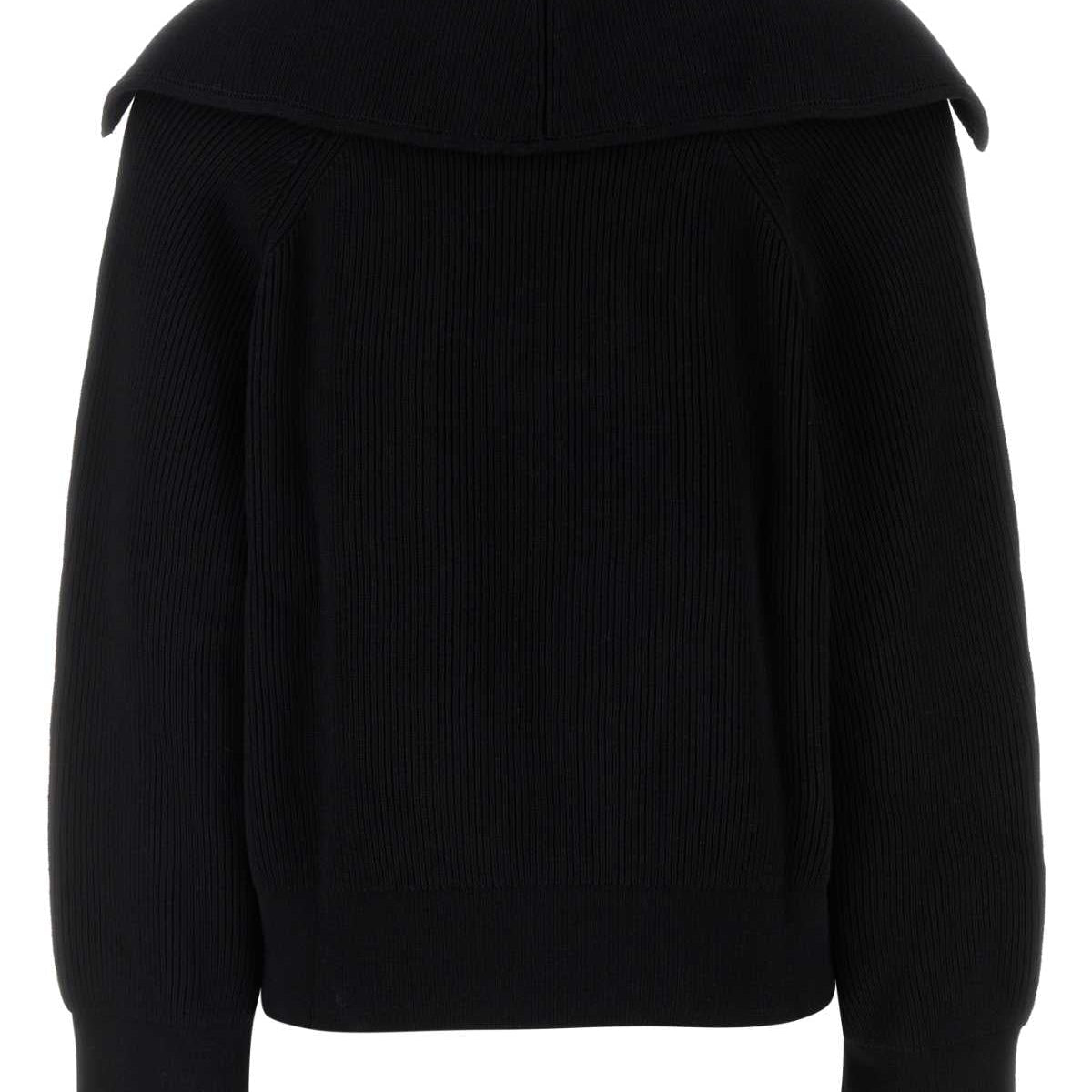 Bottega Veneta Women Black Stretch Cotton Blend Polo Shirt
