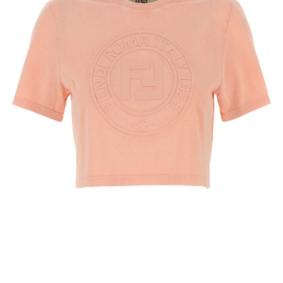 Fendi Women Pink Cotton T-Shirt