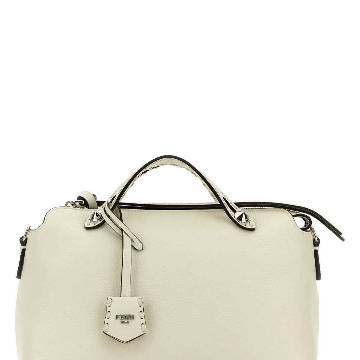 Fendi Women Ivory Leather Medium By The Way Handbag