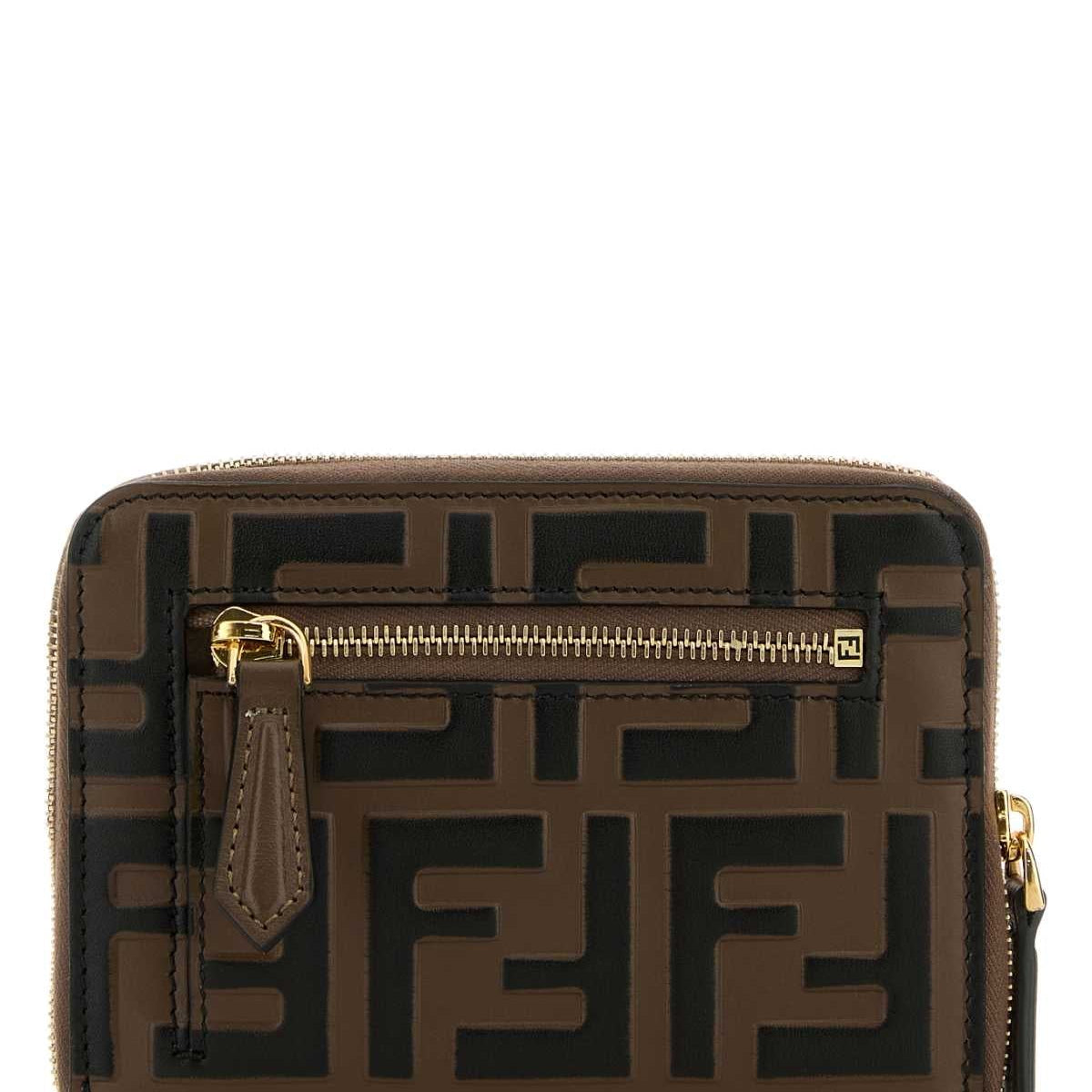 Fendi Women Printed Leather Ff Diamonds Wallet