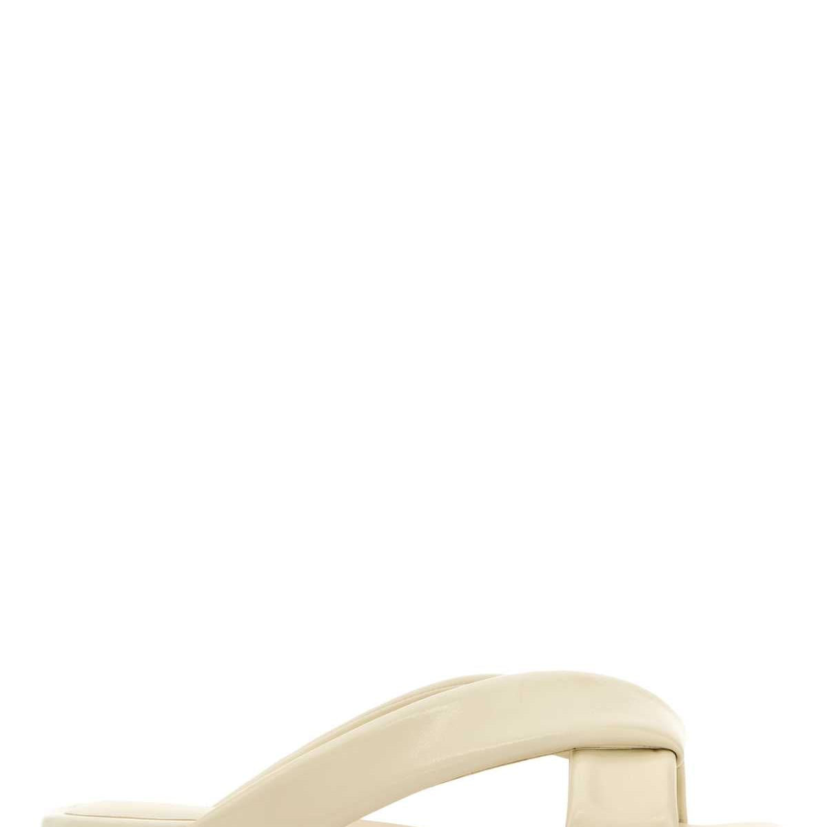 Bottega Veneta Women Ivory Leather Riva Slippers
