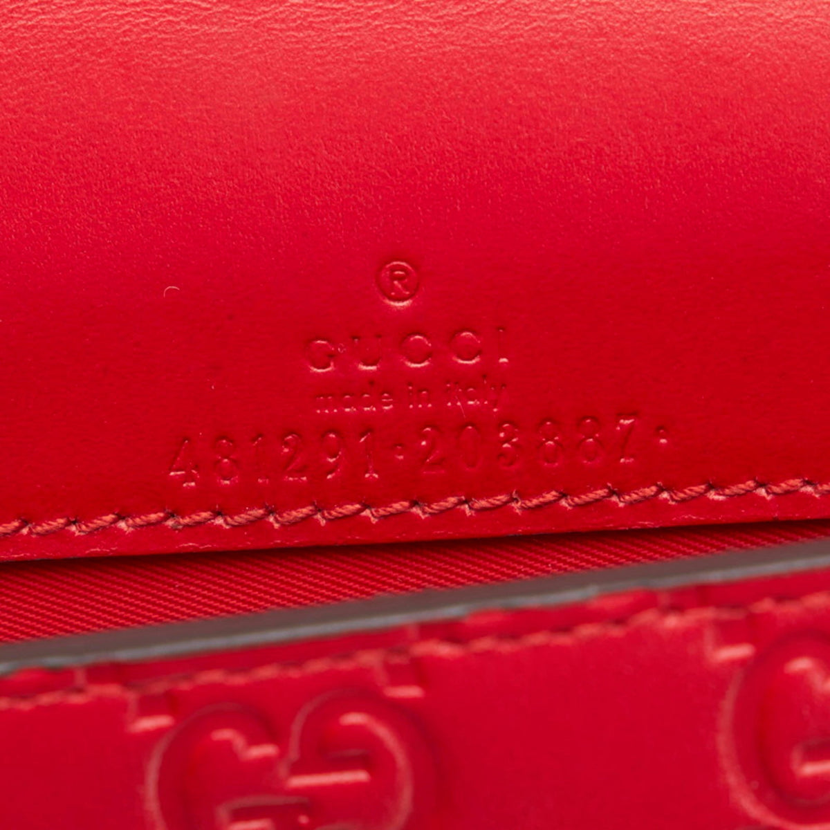 Gucci Shima Cherry Motif Chain Shoulder Bag 481291 Red Leather Ladies GUCCI