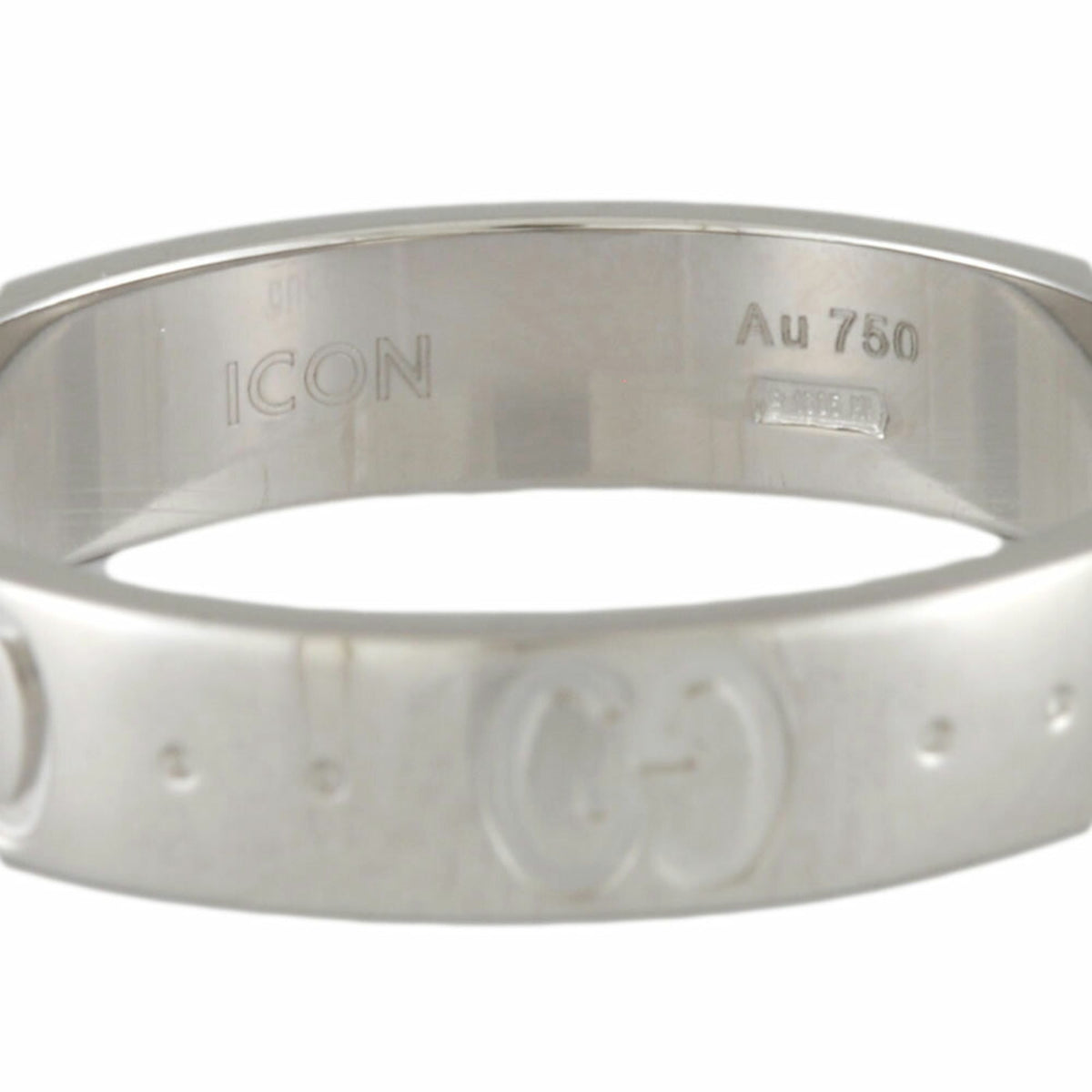 Gucci Icon Ring No. 14 18K K18 White Gold Women's