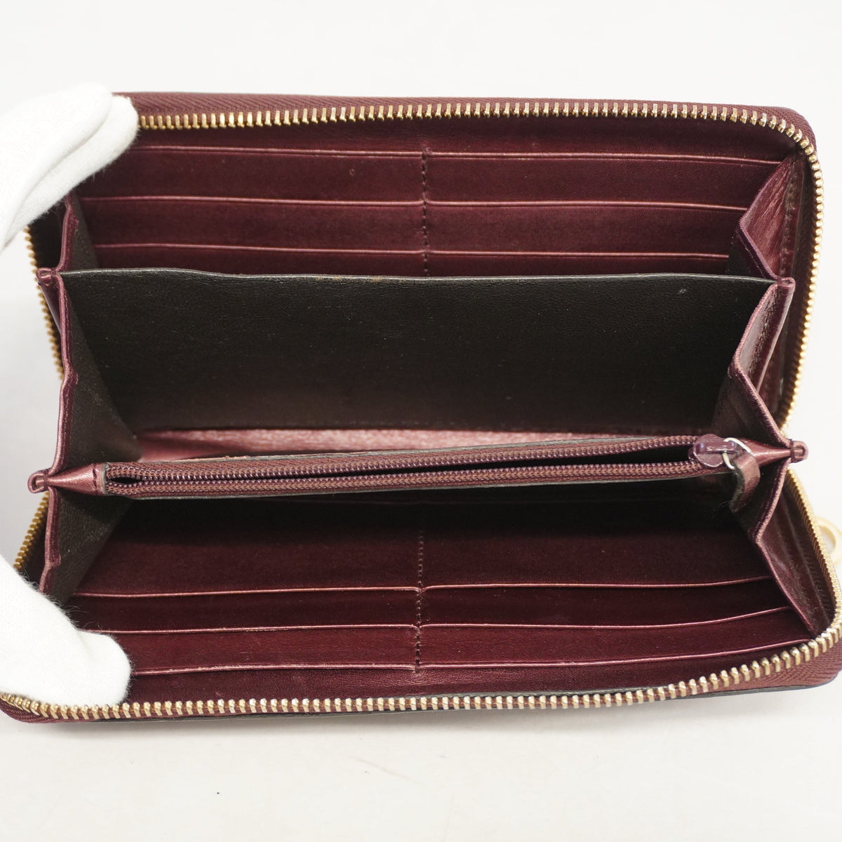 Gucci Long Wallet Gucci Shima 282477 Enamel Bordeaux Gold metal