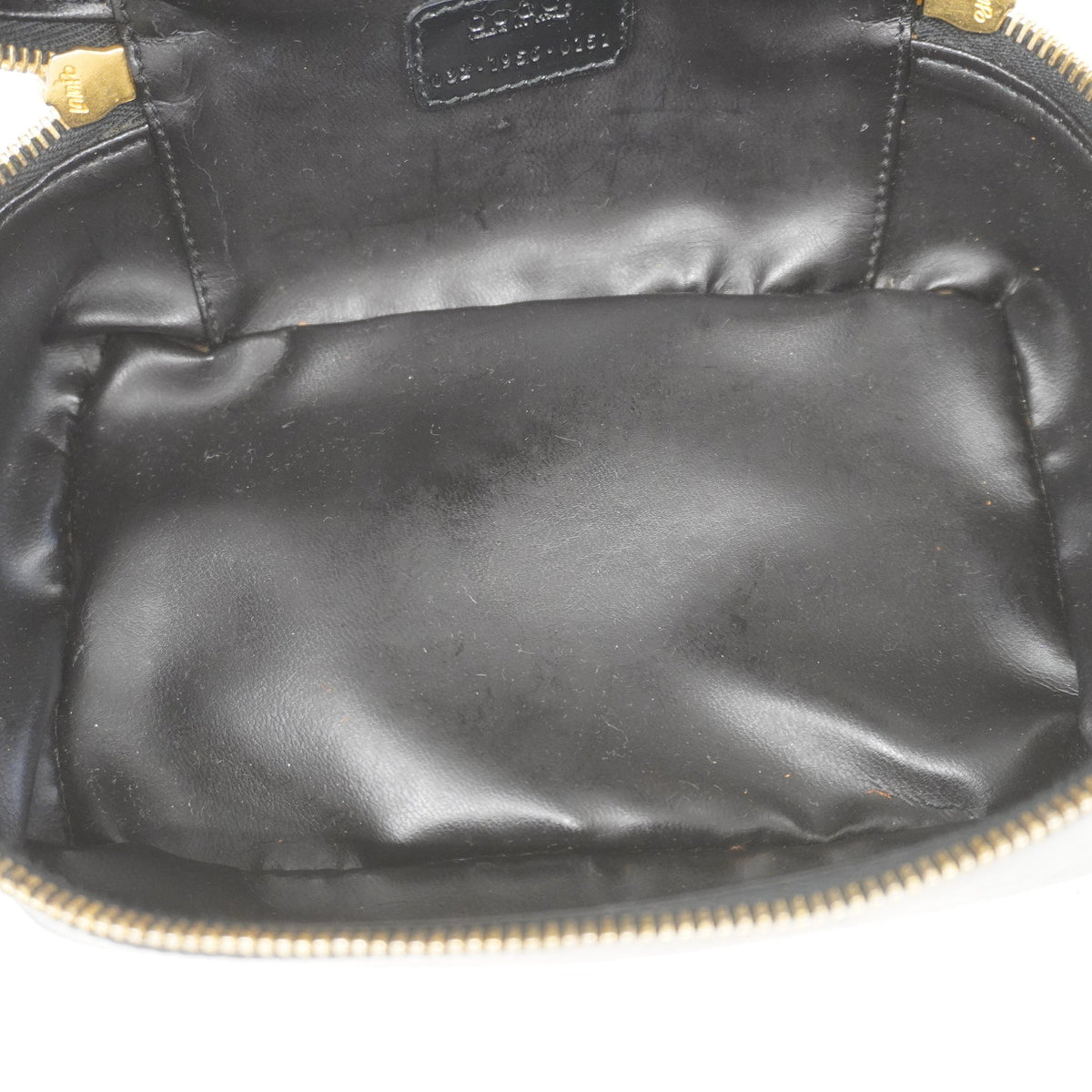 Gucci Vanity Bag Bamboo 032 1956 0151 Leather Black Gold Metal