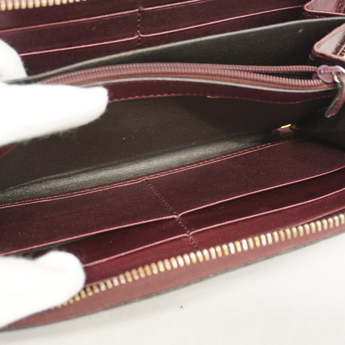 Gucci Long Wallet Gucci Shima 282477 Enamel Bordeaux Gold metal