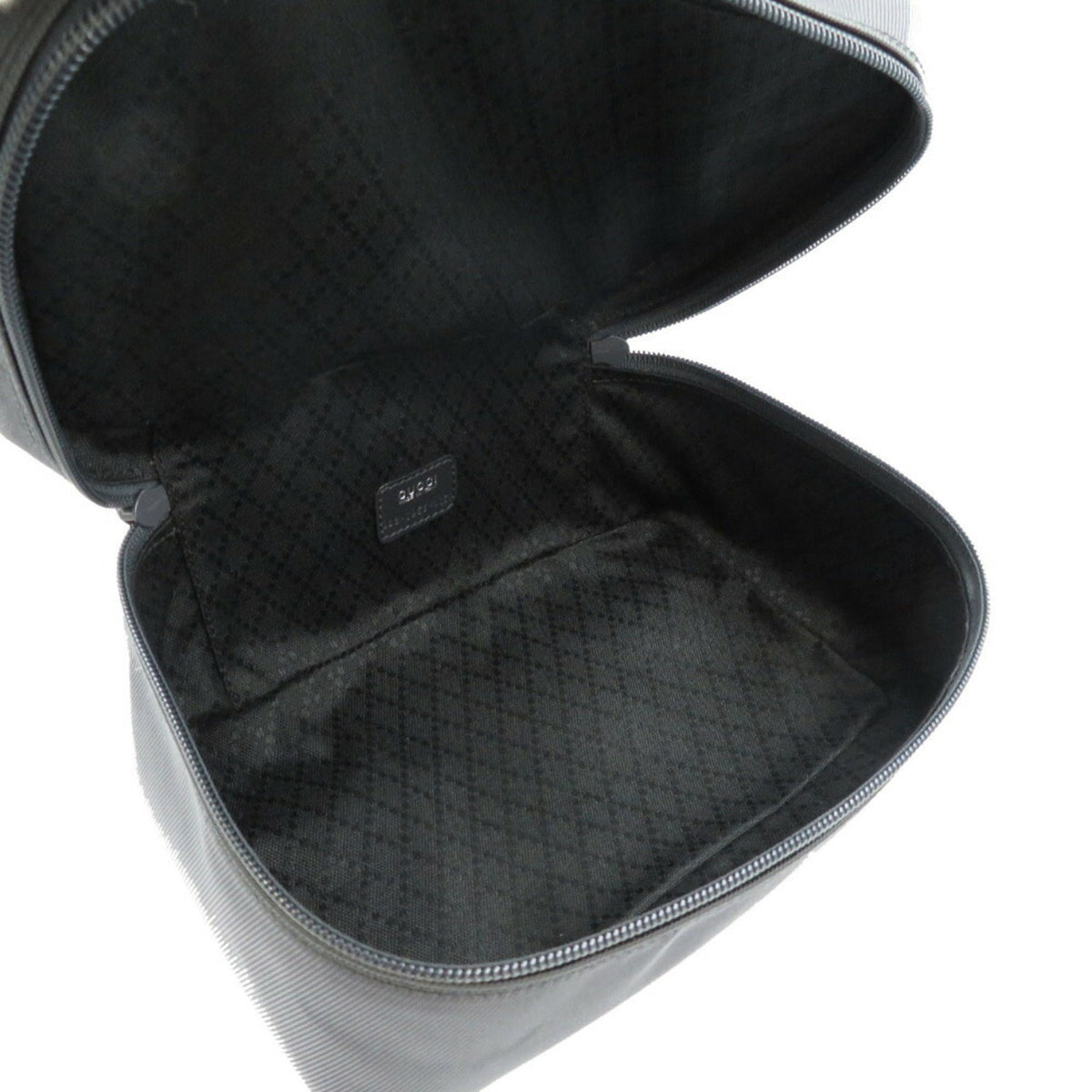 Gucci Bamboo Canvas Black Vanity Bag Makeup Pouch