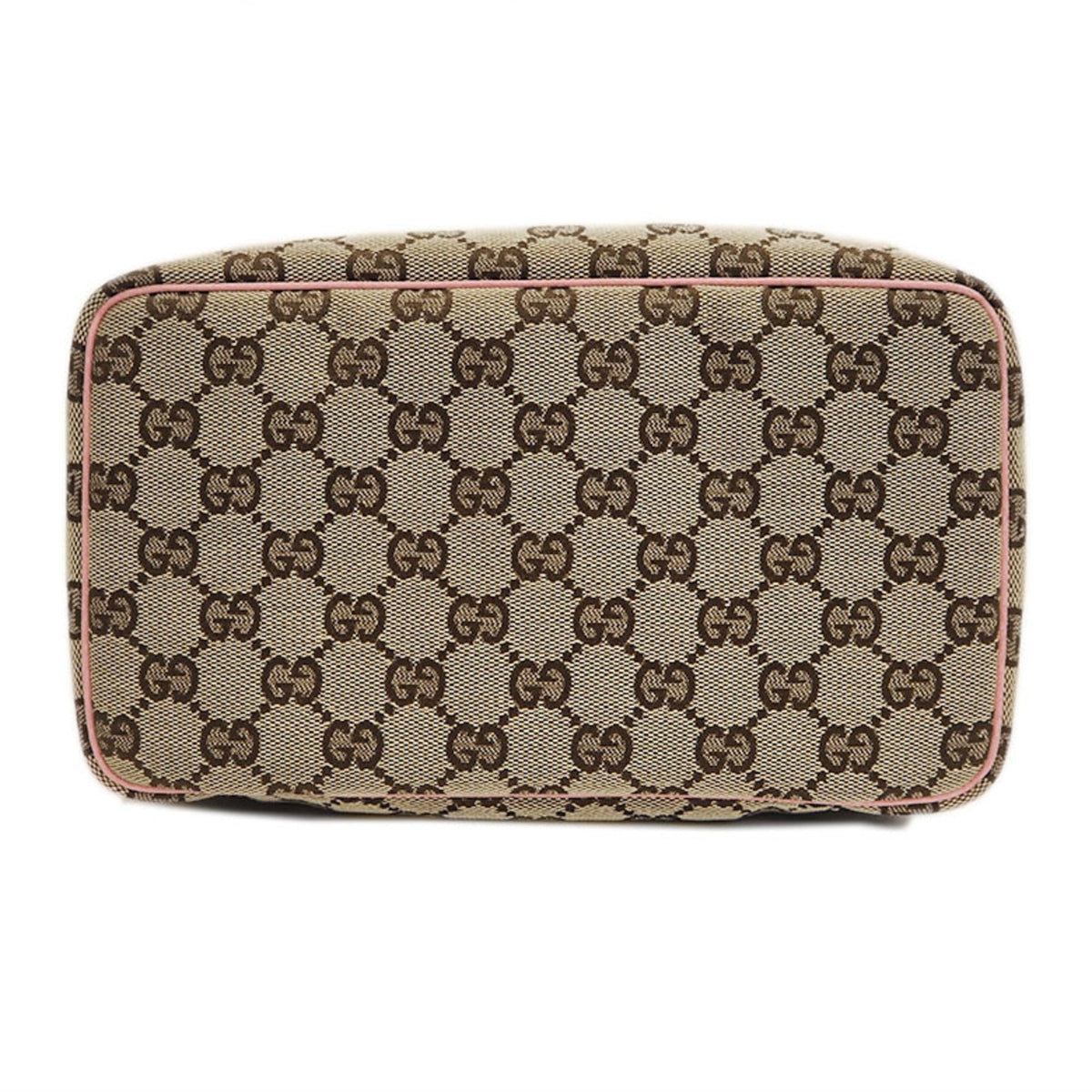 Gucci GG Canvas Vanity Bag Beige x Pink 124540 Ladies Handbag