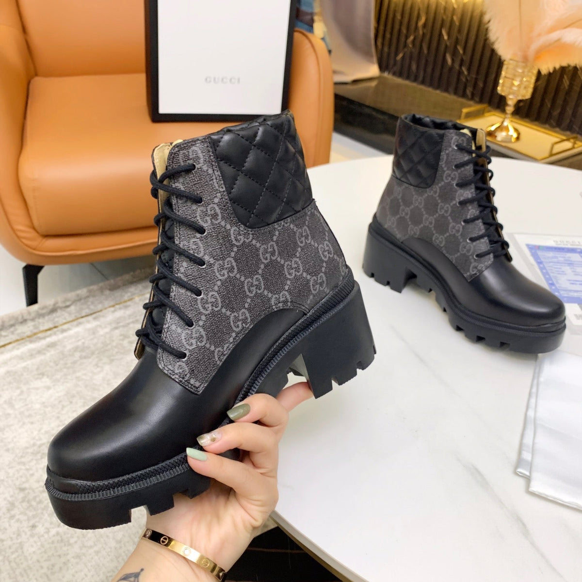SE675  Size 4-11   Heels:6cm Material: Cowhide  Lining: Cowhide Sole: Rubber