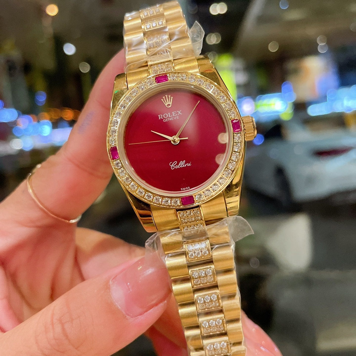 Rolex Datejust series classic female solid five-bead steel strap
