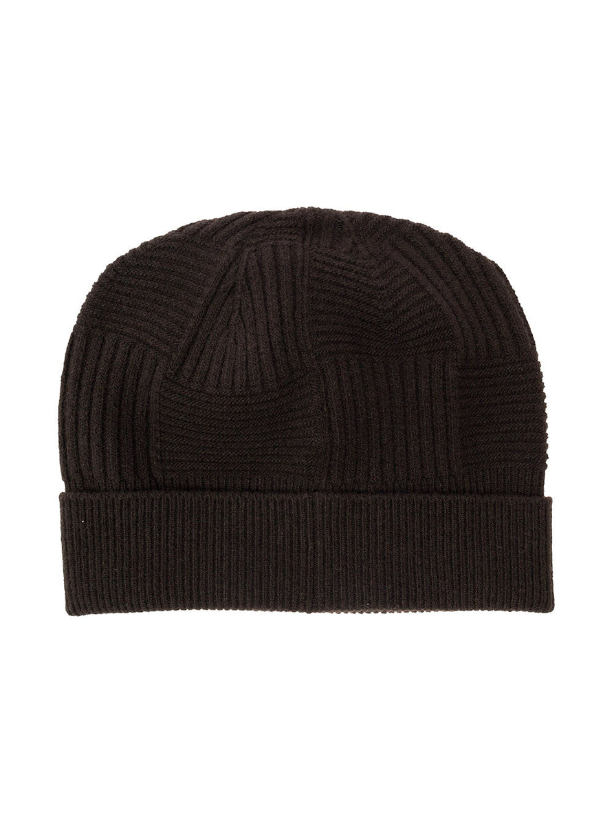Bottega Veneta Men Bottega Veneta Brown Woven Wool Hat Man