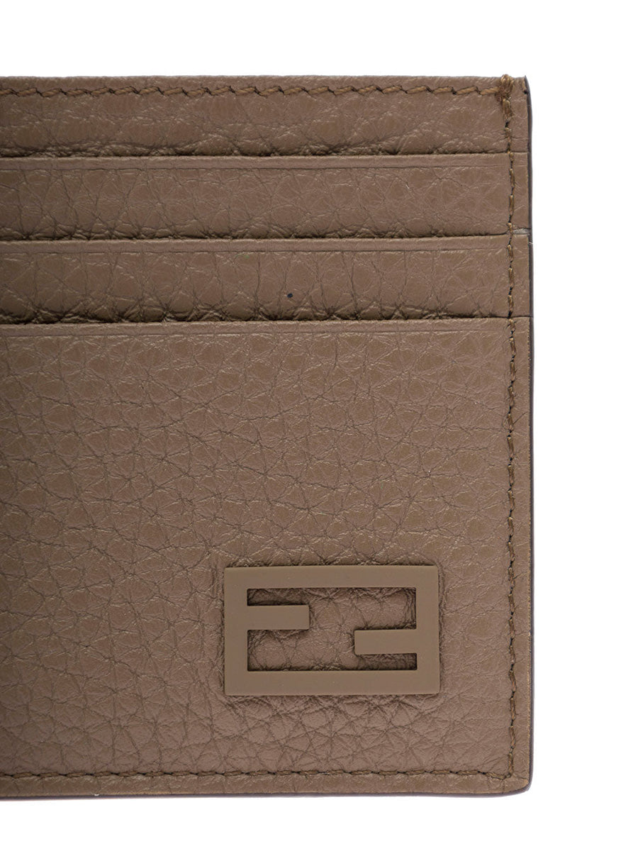 Fendi Men Fendi Man's Brown Leather Card Holder