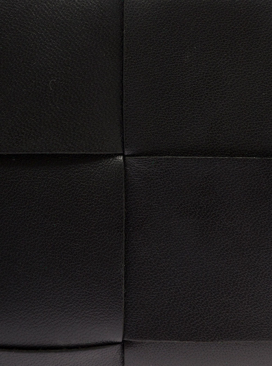 Bottega Veneta Women Black Intreccio Nappa Leather Wallet Bottega Veneta Woman